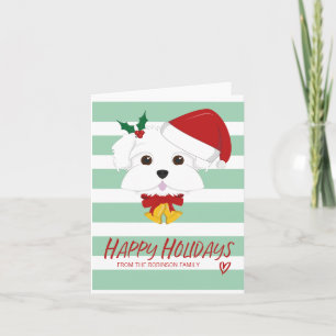 Prettige feestdagen Maltese hond Kaart