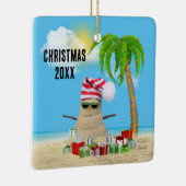 Prettige feestdagen Man Tropisch Keramisch Ornament (Rechts)