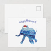 Prettige feestdagen Mandala olifant Briefkaart (Voorkant / Achterkant)