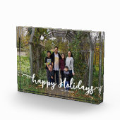 prettige feestdagen Manuscript Chic Familie Kerstm Fotoblokken (Rechts)