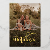 prettige feestdagen Manuscript met Kerstmis Gold (Voorkant)