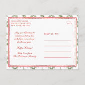 Prettige feestdagen Maretak Red Bow Familiefoto (Achterkant)