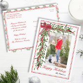 Prettige feestdagen Maretak Red Bow Familiefoto