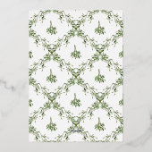 Prettige feestdagen Maretak Red Bow Familiefoto (Achterkant)