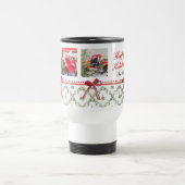 Prettige feestdagen Maretak Red Bow Familiefoto Reisbeker (Center)