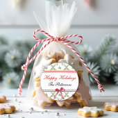 Prettige feestdagen Maretletoe Red Bow Custom Chri Ronde Sticker