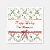 Prettige feestdagen Maretletoe Red Bow Custom Chri Servet (Voorkant)