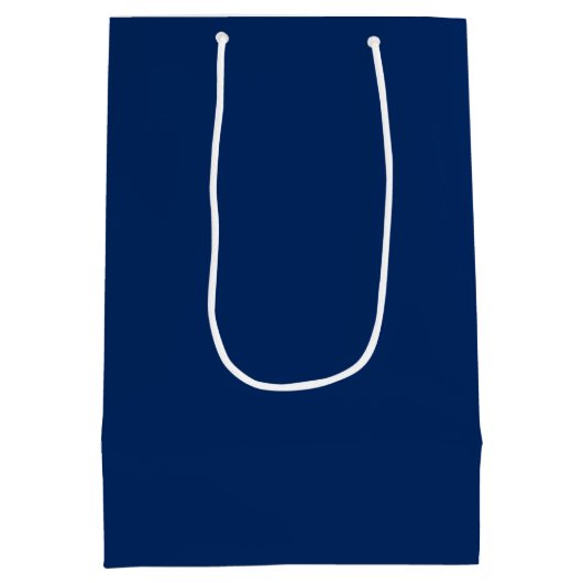 Prettige feestdagen Marine blauw en wit Medium Cadeauzakje (Achterkant)