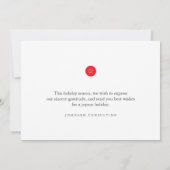 prettige feestdagen Matig Holly Berry Pine Needles Aankondiging (Achterkant)