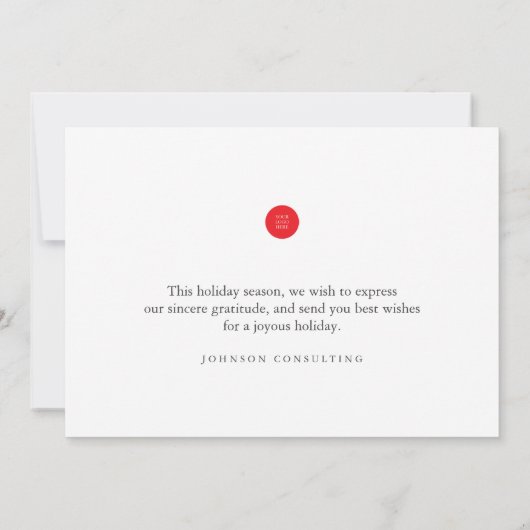 prettige feestdagen Matig Holly Berry Pine Needles Aankondiging (Achterkant)