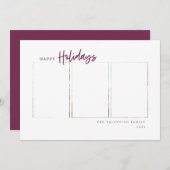 prettige feestdagen Matig Manuscript minimalistisc Feestdagenkaart (Voorkant / Achterkant)