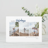 prettige feestdagen Matig Manuscript minimalistisc Feestdagenkaart (Staand voorkant)