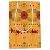 Prettige feestdagen Medium Paper Gift Bag Cadeauzakje (Voorkant)