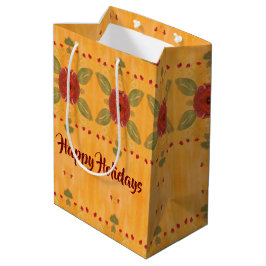 Prettige feestdagen Medium Paper Gift Bag Cadeauzakje