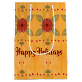 Prettige feestdagen Medium Paper Gift Bag Medium Cadeauzakje (Achterkant)