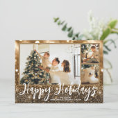 Prettige feestdagen Meerdere foto's Feestdagenkaart (Staand voorkant)