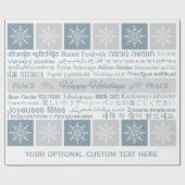 Prettige feestdagen Meertalig Cadeaupapier (Vlak)