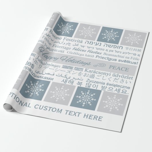 Prettige feestdagen Meertalig Cadeaupapier (Uitgerold)