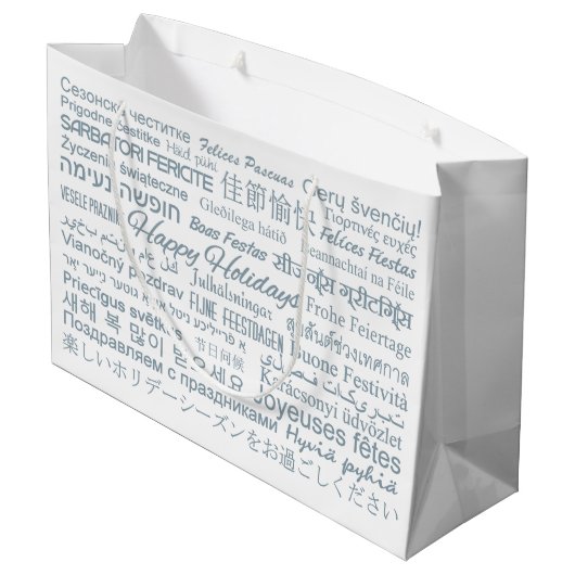 Prettige feestdagen Meertalig Groot Cadeauzakje (Achterkant Gekanteld)