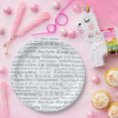 Prettige feestdagen Meertalige borden Papieren Bordje (Feest)