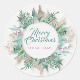 Prettige feestdagen Merry Belly Christmas Ronde Sticker