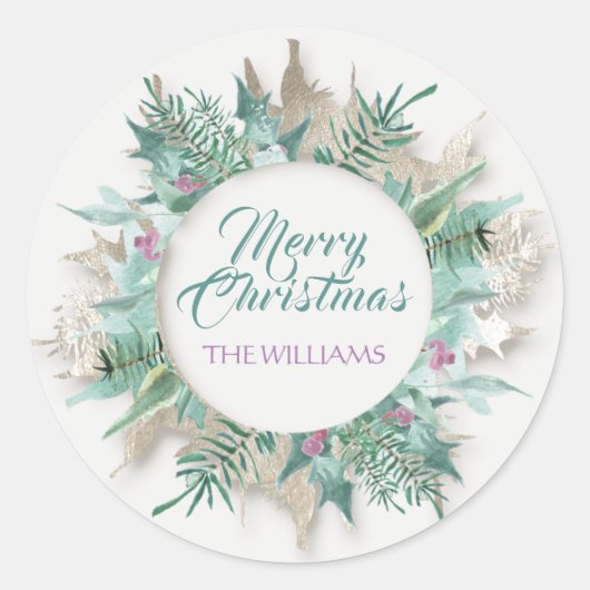 Prettige feestdagen Merry Belly Christmas Ronde Sticker (Voorkant)