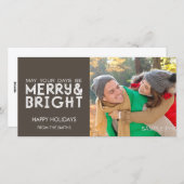 PRETTIGE FEESTDAGEN MERRY EN BRIGHT FEESTDAGENKAART (Voorkant / Achterkant)