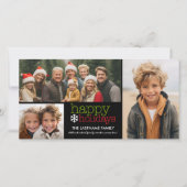 prettige feestdagen met 3 fotocollage feestdagenkaart (Voorkant)