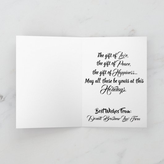 Prettige feestdagen Met Bird Ornament Kaart (Binnen)