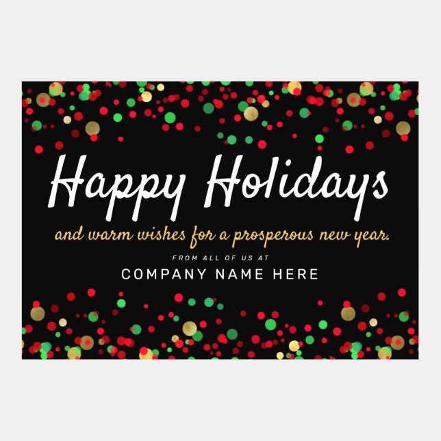 prettige feestdagen met Bright Confetti (Voorkant)