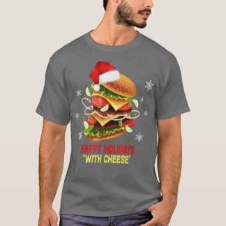 prettige feestdagen met Cheese Christmascheeseburg T-shirt