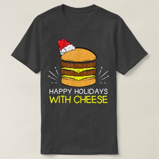 prettige feestdagen met Cheese Kerstmis T-shirt (Design voorkant)