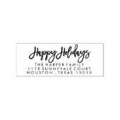 Prettige feestdagen met de hand geschreven rubberstempel (Afrduk)