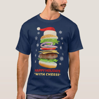prettige feestdagen met de Kaas Funny Kerstburger T-shirt