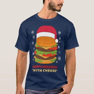 prettige feestdagen met de Kaas Funny Kerstburger T-shirt