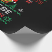 prettige feestdagen met de kaas Ugly kerstcadeau Cadeaupapier (Hoek)