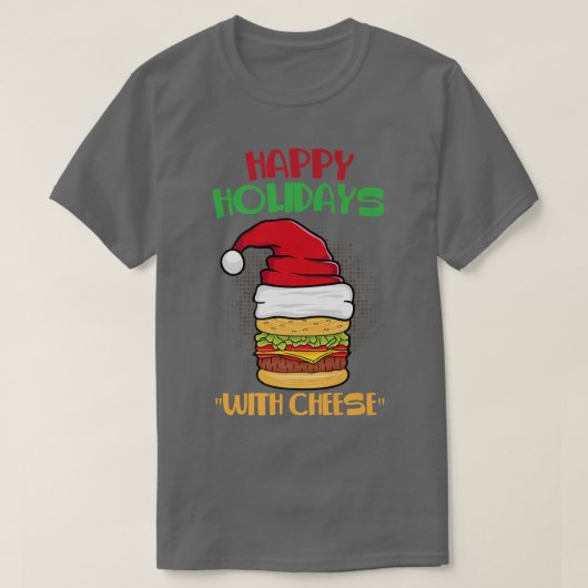 prettige feestdagen met de kaaskerst t-shirt (Design voorkant)