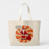 Prettige feestdagen Met de Kerstman Grote Tote Bag (Achterkant)