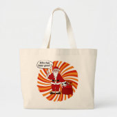 Prettige feestdagen Met de Kerstman Grote Tote Bag (Voorkant)