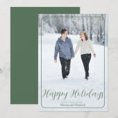 Prettige feestdagen met een fotofeestkaart feestdagenkaart (Voorkant / Achterkant)