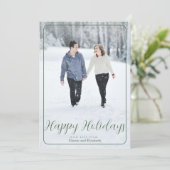 Prettige feestdagen met een fotofeestkaart feestdagenkaart (Staand voorkant)