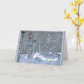 prettige feestdagen met een gevoel van sneeuw in d kaart (Gele Bloem)