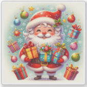 Prettige feestdagen Met een Kerst sticker! Sticker (Voorkant)