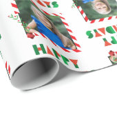 Prettige feestdagen Met één Lijst Kerstfoto Cadeaupapier (Rol Hoek)