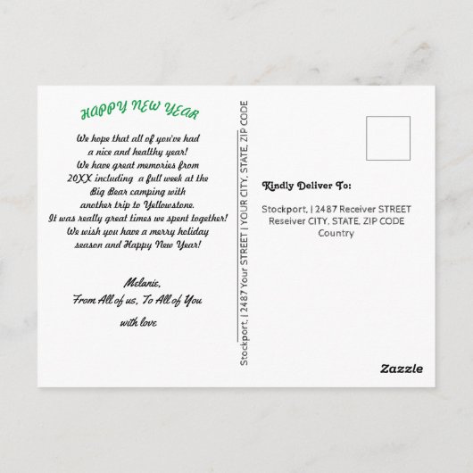 Prettige Feestdagen met herinneringen en Rumi-cita Briefkaart (Achterkant)