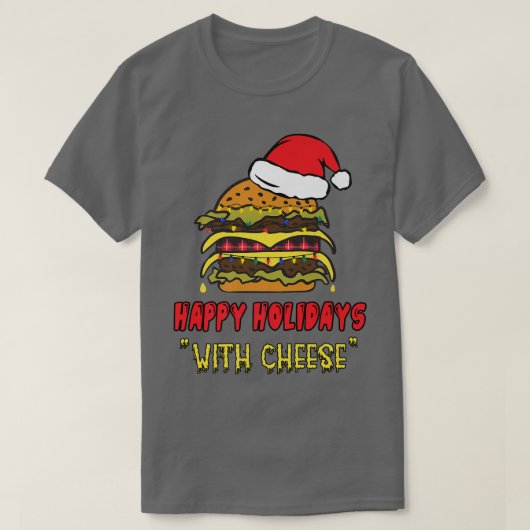 prettige feestdagen met kaas met kerst-kerst t-shirt (Design voorkant)
