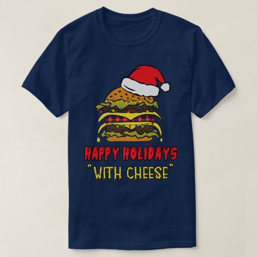 prettige feestdagen met kaas met kerst-kerst t-shirt (Design voorkant)