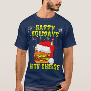 prettige feestdagen met kaashamburger t-shirt