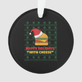 prettige feestdagen met kaaskerst ornament (voorkant)