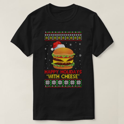 prettige feestdagen met kaaskerst t-shirt (Design voorkant)